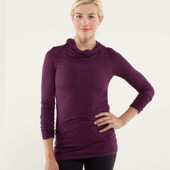 Lululemon Karmady Long Sleeve Tonka Stripe Burnout Plum Size 10 NWT - Picture 1 of 8